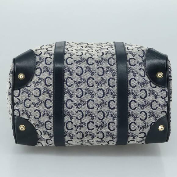 CELINE C Sulky Hand Bag Canvas Navy - Picture 9 of 12